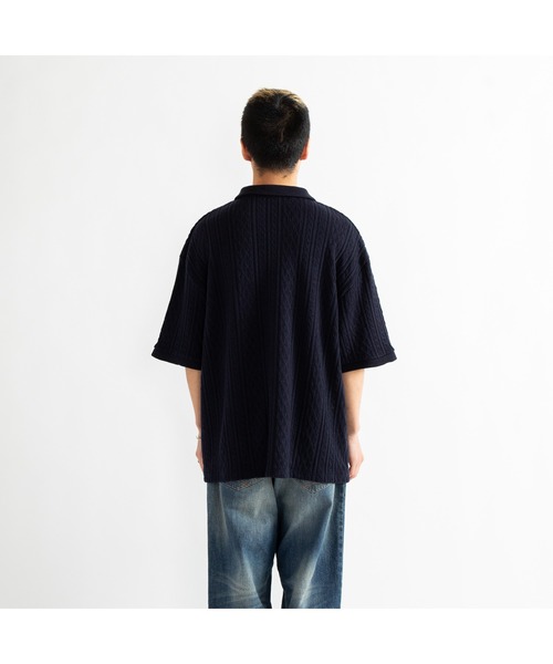 APPLEBUM（アップルバム）の「Zip Polo Shirt（ポロシャツ・メンズ・グリーン/ネイビー・MEDIUM/LARGE/X-LARGE）」の16枚目の写真