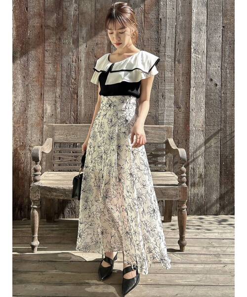 dazzlin（ダズリン）の「レイヤードパイピングノースリトップス（ニット/セーター・レディース・ピンク/ブラック/オフホワイト/ブルー・FREE）」の15枚目の写真