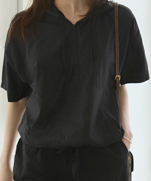 DAY CLOSET（デイ クローゼット）の「レディース アノラックパーカー+ショートパンツ 上下2点セット（パーカー・レディース・ホワイト/グレー/ブラック・ONE SIZE）」の14枚目の写真