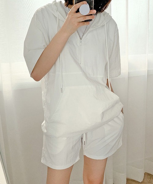 レディース アノラックパーカー+ショートパンツ 上下2点セット