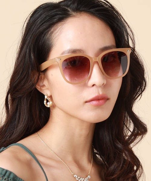 Cheek（チーク）の「スクエアビッグサングラス（サングラス・レディース・ブラウン/ブラック・FREE）」の7枚目の写真