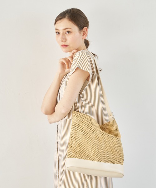 a:mure（アミュール）の「メッシュショルダーバッグ（ハンドバッグ・レディース・ブラック/ブラウン/ホワイト・FREE）」の14枚目の写真