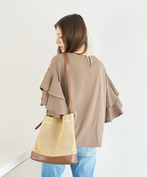 a:mure（アミュール）の「メッシュショルダーバッグ（ハンドバッグ・レディース・ブラック/ブラウン/ホワイト・FREE）」の18枚目の写真