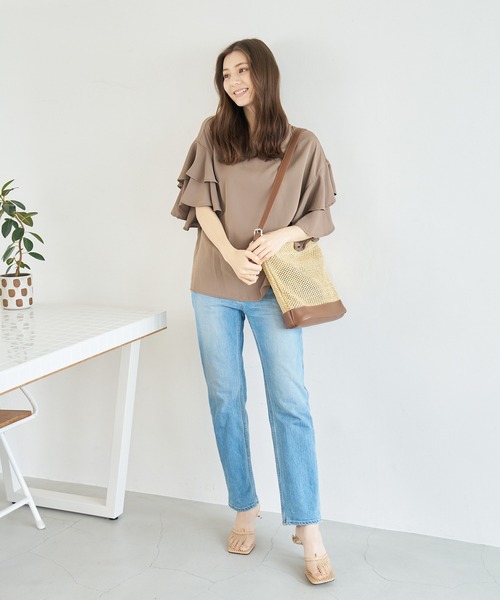 a:mure（アミュール）の「メッシュショルダーバッグ（ハンドバッグ・レディース・ブラック/ブラウン/ホワイト・FREE）」の8枚目の写真