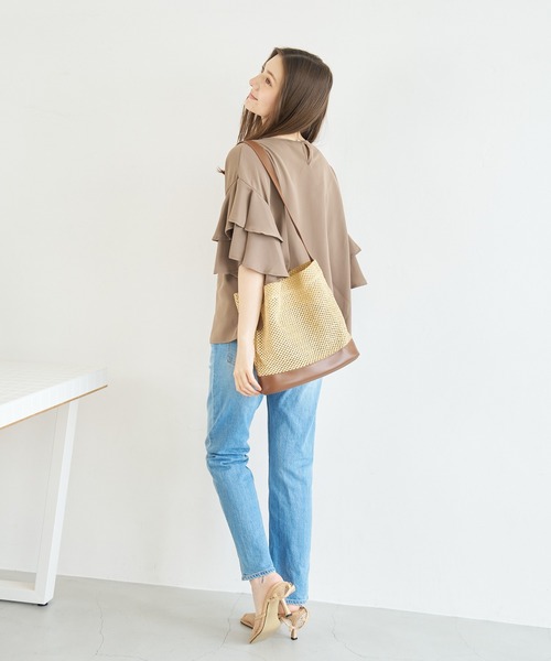 a:mure（アミュール）の「メッシュショルダーバッグ（ハンドバッグ・レディース・ブラック/ブラウン/ホワイト・FREE）」の22枚目の写真