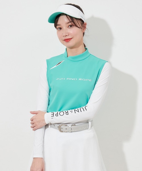 JUN&ROPE'（ジュンアンドロペ）の「【冷却】【吸水速乾】UVボレロ型長袖インナー（カーディガン/ボレロ・レディース・ホワイト/ブラック・FREE）」の6枚目の写真
