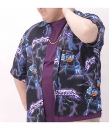 B ONE SOUL | b-one-soul ビーワンソウル DUCK DUDEサンダー半袖シャツ 大きいサイズ ビッグシルエット オーバーサイズ(シャツ/ブラウス)