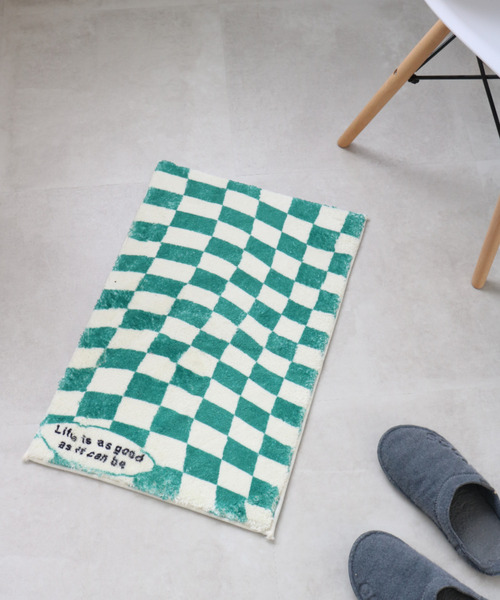 Opt!（オプト）の「〈Opt!/オプト〉Floor Mat Checker/フロアマット チェッカー（ラグ/マット・レディース・ブルー/グリーン/ブラック・ONE SIZE）」の6枚目の写真