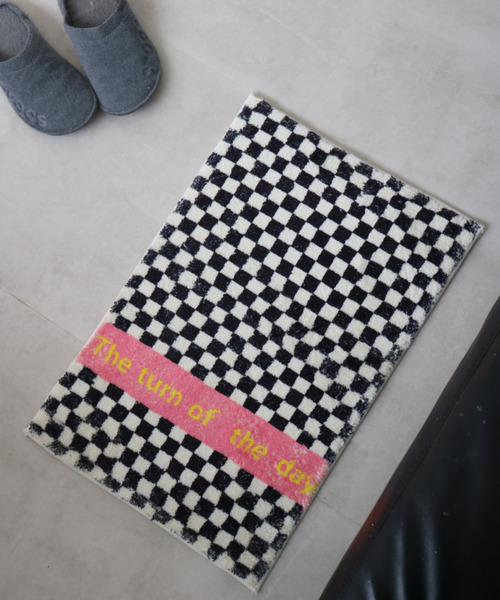 Opt!（オプト）の「〈Opt!/オプト〉Floor Mat Checker/フロアマット チェッカー（ラグ/マット・レディース・ブルー/グリーン/ブラック・ONE SIZE）」の4枚目の写真