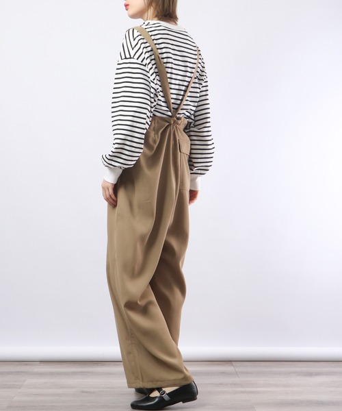terrace(テラス)の「terrace ポリツイルワークサロペット(サロペット/オーバーオール・レディース・カーキ・M)」の7枚目の写真
