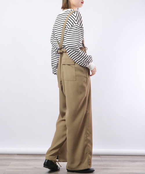 terrace(テラス)の「terrace ポリツイルワークサロペット(サロペット/オーバーオール・レディース・カーキ・M)」の6枚目の写真