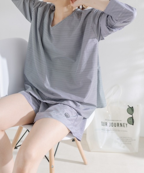 PUAL CE CIN（ピュアルセシン）の「ボーダー ロングスリーブラッシュガード（ラッシュガード・レディース・その他・FREE）」の12枚目の写真