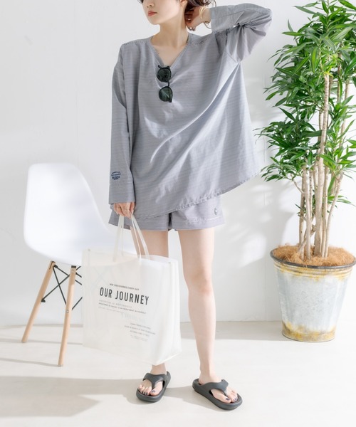 PUAL CE CIN（ピュアルセシン）の「ボーダー ロングスリーブラッシュガード（ラッシュガード・レディース・その他・FREE）」の14枚目の写真