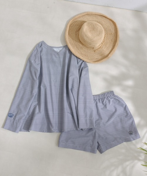 PUAL CE CIN（ピュアルセシン）の「ボーダー ロングスリーブラッシュガード（ラッシュガード・レディース・その他・FREE）」の4枚目の写真