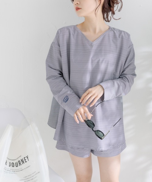 PUAL CE CIN（ピュアルセシン）の「ボーダー ロングスリーブラッシュガード（ラッシュガード・レディース・その他・FREE）」の10枚目の写真