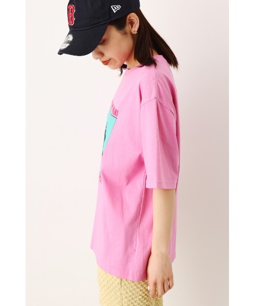 RODEO CROWNS WIDE BOWL（ロデオクラウンズワイドボウル）の「HOLIDAY LADY Tシャツ（Tシャツ/カットソー・レディース・ホワイト/ライトイエロー/ライトピンク・FREE）」の5枚目の写真