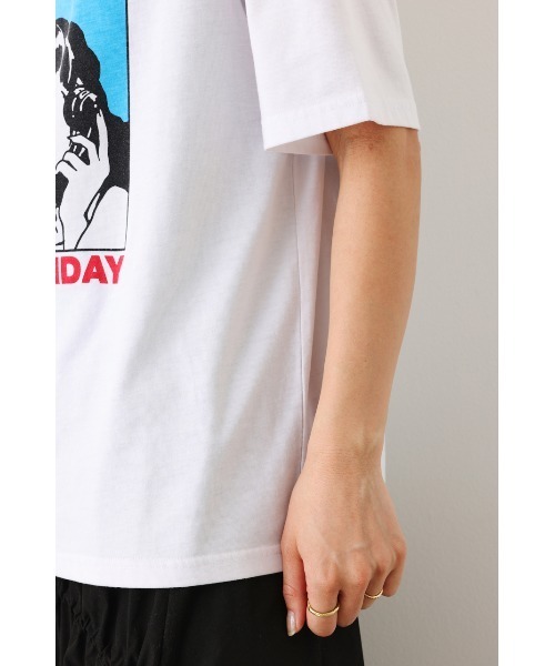 RODEO CROWNS WIDE BOWL（ロデオクラウンズワイドボウル）の「HOLIDAY LADY Tシャツ（Tシャツ/カットソー・レディース・ホワイト/ライトイエロー/ライトピンク・FREE）」の20枚目の写真