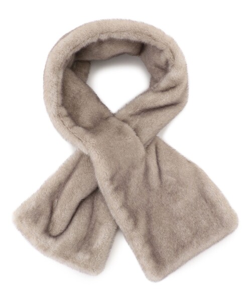 23区（ニジュウサンク）の「フェイクファー ティペット（マフラー・レディース・ブラウン系/ベージュ系/ライトグレー系/グレー系・F）」の9枚目の写真