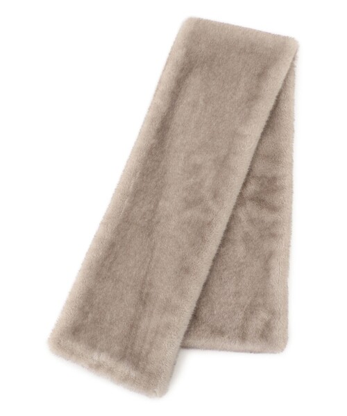 23区（ニジュウサンク）の「フェイクファー ティペット（マフラー・レディース・ブラウン系/ベージュ系/ライトグレー系/グレー系・F）」の7枚目の写真