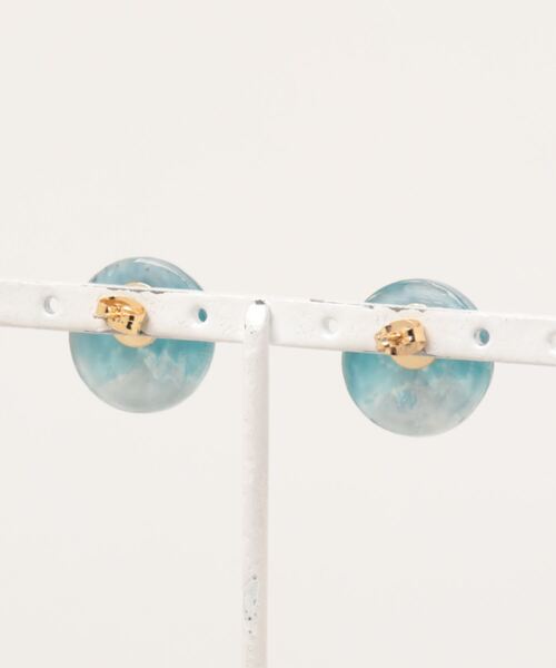 tone（トーン）の「【Coto】「TUKI」ペイントピアス(MA)（ピアス（両耳用）・レディース・ブルー・FREE）」の2枚目の写真