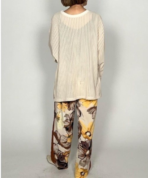 CHIGNON（シニヨン）の「CHIGNON スポンジストライププルオーバー（Tシャツ/カットソー・レディース・ブルー/ブラック/ベージュ・FREE）」の5枚目の写真