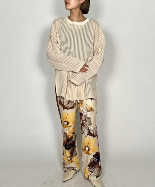 CHIGNON（シニヨン）の「CHIGNON スポンジストライププルオーバー（Tシャツ/カットソー・レディース・ブルー/ブラック/ベージュ・FREE）」の6枚目の写真