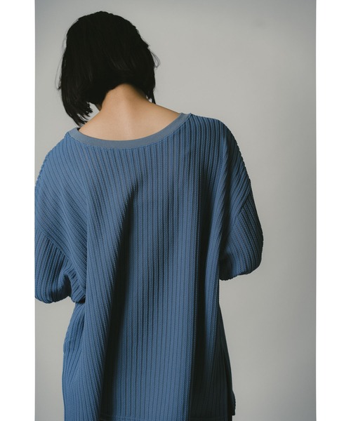 CHIGNON（シニヨン）の「CHIGNON スポンジストライププルオーバー（Tシャツ/カットソー・レディース・ブルー/ブラック/ベージュ・FREE）」の18枚目の写真