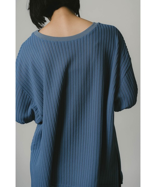 CHIGNON（シニヨン）の「CHIGNON スポンジストライププルオーバー（Tシャツ/カットソー・レディース・ブルー/ブラック/ベージュ・FREE）」の17枚目の写真