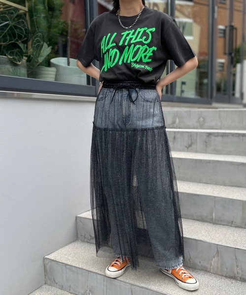 mi via loca(ミヴィアロカ)の「United Athle ALLTHIS 発泡プリントTシャツ 【PT NO. MVL013】(Tシャツ/カットソー・レディース・スミクロ/オートミール/オフホワイト・MEDIUM/LARGE/X-LARGE)」の10枚目の写真