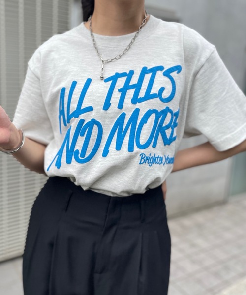 mi via loca(ミヴィアロカ)の「United Athle ALLTHIS 発泡プリントTシャツ 【PT NO. MVL013】(Tシャツ/カットソー・レディース・スミクロ/オートミール/オフホワイト・MEDIUM/LARGE/X-LARGE)」の18枚目の写真