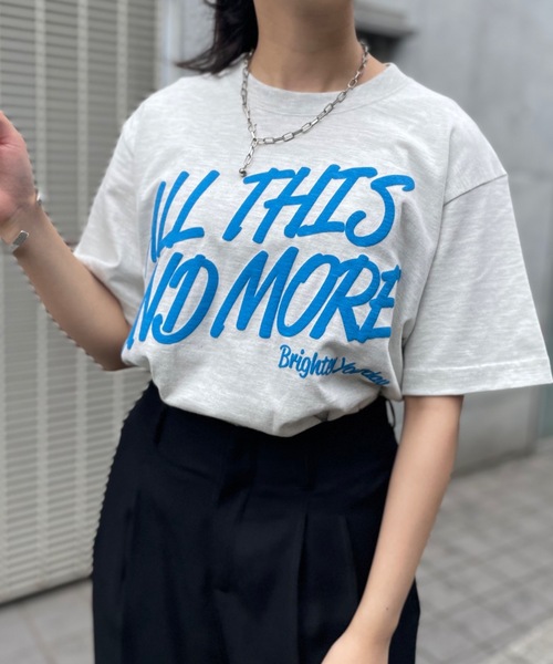 mi via loca(ミヴィアロカ)の「United Athle ALLTHIS 発泡プリントTシャツ 【PT NO. MVL013】(Tシャツ/カットソー・レディース・スミクロ/オートミール/オフホワイト・MEDIUM/LARGE/X-LARGE)」の20枚目の写真