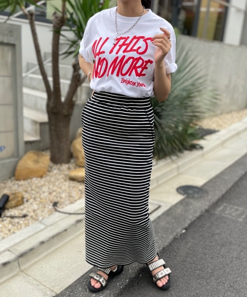 mi via loca(ミヴィアロカ)の「United Athle ALLTHIS 発泡プリントTシャツ 【PT NO. MVL013】(Tシャツ/カットソー・レディース・スミクロ/オートミール/オフホワイト・MEDIUM/LARGE/X-LARGE)」の4枚目の写真