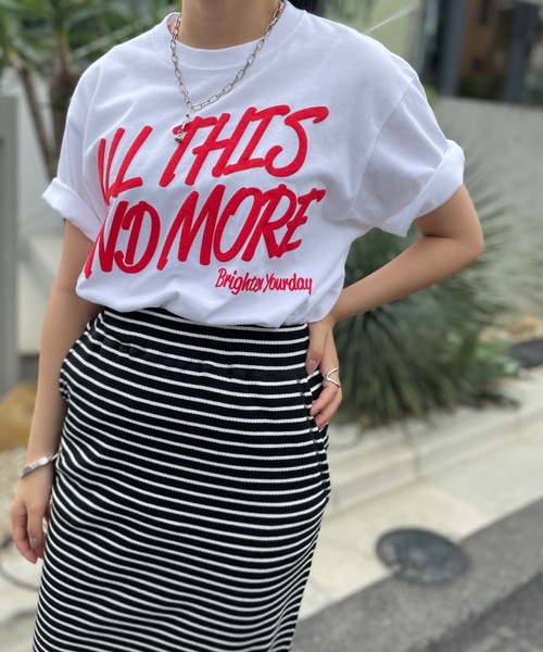 mi via loca(ミヴィアロカ)の「United Athle ALLTHIS 発泡プリントTシャツ 【PT NO. MVL013】(Tシャツ/カットソー・レディース・スミクロ/オートミール/オフホワイト・MEDIUM/LARGE/X-LARGE)」の5枚目の写真