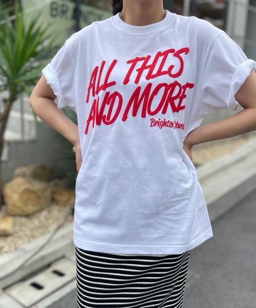 mi via loca(ミヴィアロカ)の「United Athle ALLTHIS 発泡プリントTシャツ 【PT NO. MVL013】(Tシャツ/カットソー・レディース・スミクロ/オートミール/オフホワイト・MEDIUM/LARGE/X-LARGE)」の6枚目の写真