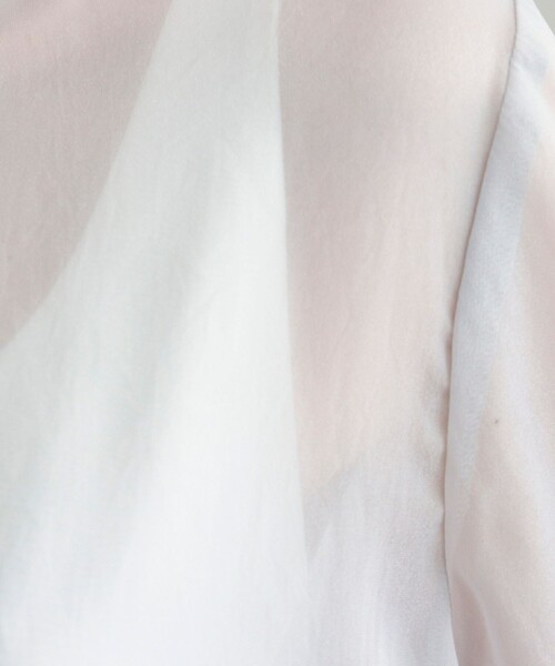 fredy emue(フレディエミュ)の「【オケージョン対応】フレアスリーブシアーブラウス(シャツ/ブラウス・レディース・ライトグレー/ブラック/キナリ・38)」の13枚目の写真