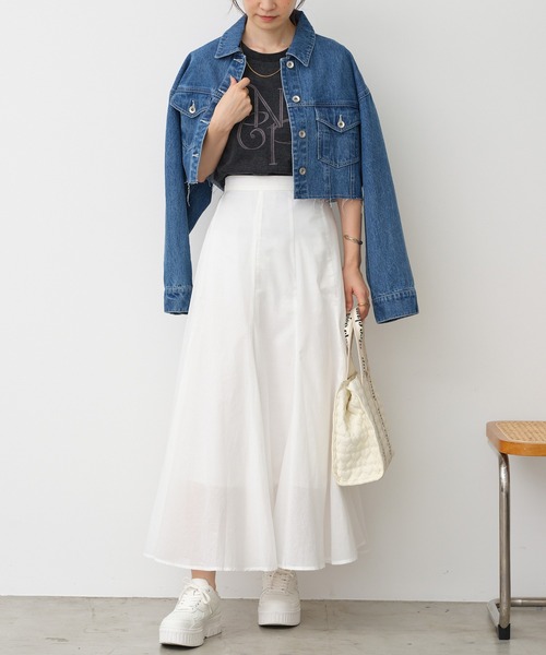 one after another NICE CLAUP(ワンアフターアナザーナイスクラップ)の「イニシャルロゴ刺繍Tシャツ(Tシャツ/カットソー・レディース・ライトベージュ/オフホワイト/チャコールグレー・FREE)」の21枚目の写真