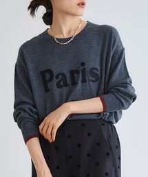 le.coeur blanc | Parisロゴニットプルオーバー(ニット/セーター)