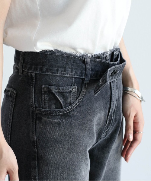 cepo（セポ）の「マルチウェイ デニムストレート（デニムパンツ・レディース・ブルー系1/ブラック・S/M/L）」の4枚目の写真