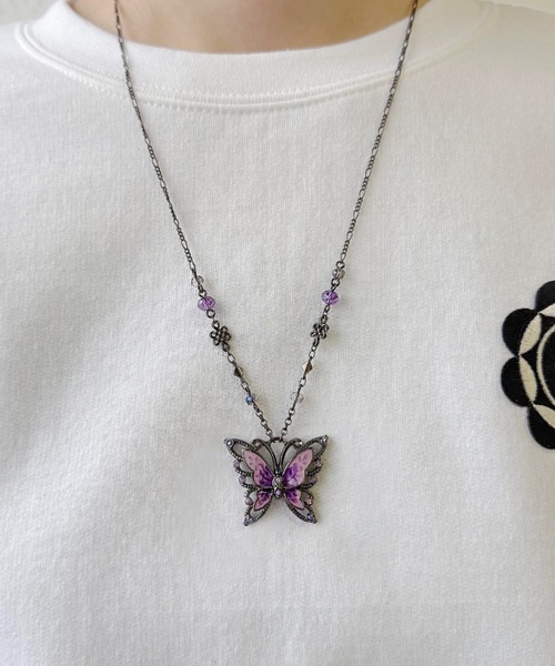ANNA SUI（アナスイ）の「蝶モチーフ ネックレス（ネックレス）」 - WEAR