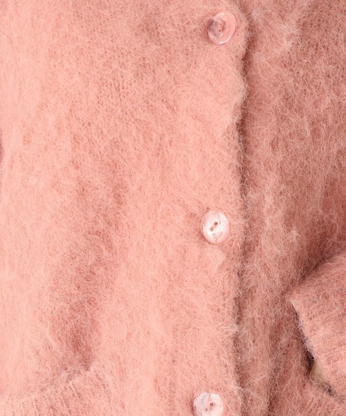 Heather(ヘザー)の「ボリュームシャギーニットカーディガン 974254(カーディガン/ボレロ・レディース・グリーン/ピンク/ベビーピンク/グレー/オフホワイト・FREE)」の15枚目の写真