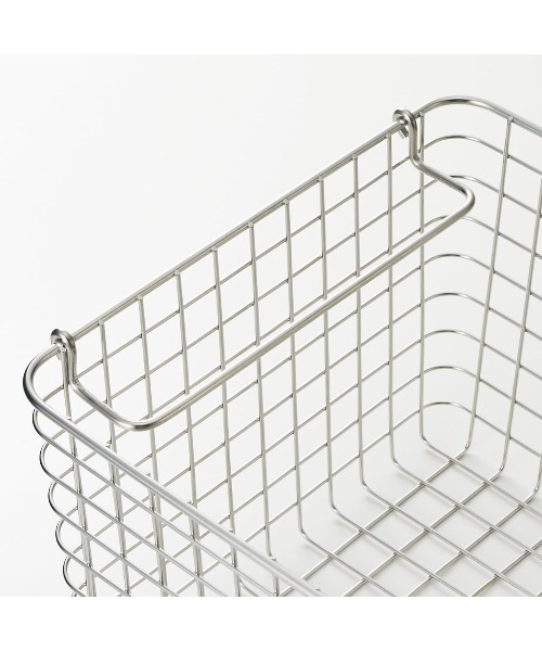 ステンレスワイヤーバスケット4 約幅37×奥行26×高さ