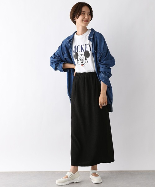 LEPSIM（レプシィム）の「シャーリングジャガードスカート　970459（スカート・レディース・ベージュ/ブラック/チャコールグレー・FREE/TALL）」の5枚目の写真