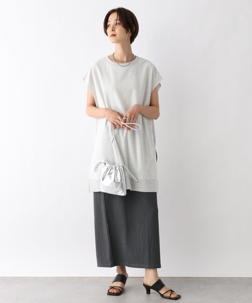 LEPSIM（レプシィム）の「シャーリングジャガードスカート　970459（スカート・レディース・ベージュ/ブラック/チャコールグレー・FREE/TALL）」の6枚目の写真