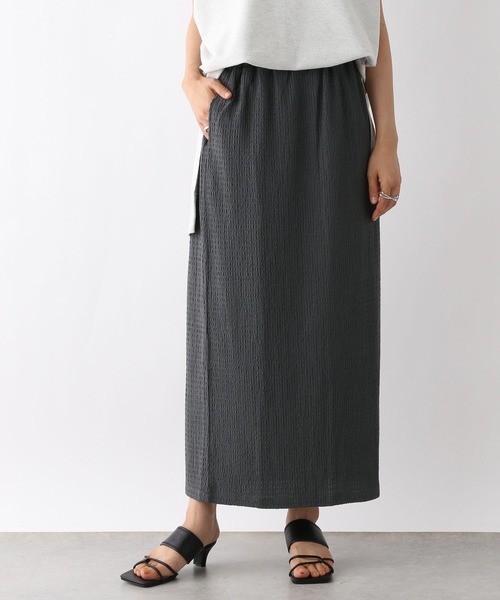 LEPSIM（レプシィム）の「シャーリングジャガードスカート　970459（スカート・レディース・ベージュ/ブラック/チャコールグレー・FREE/TALL）」の9枚目の写真