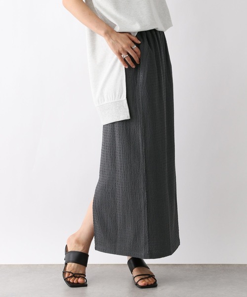 LEPSIM（レプシィム）の「シャーリングジャガードスカート　970459（スカート・レディース・ベージュ/ブラック/チャコールグレー・FREE/TALL）」の10枚目の写真