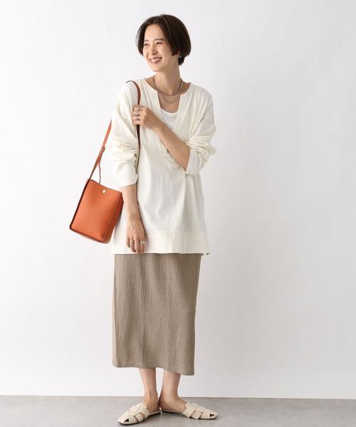 LEPSIM（レプシィム）の「シャーリングジャガードスカート　970459（スカート・レディース・ベージュ/ブラック/チャコールグレー・FREE/TALL）」の11枚目の写真