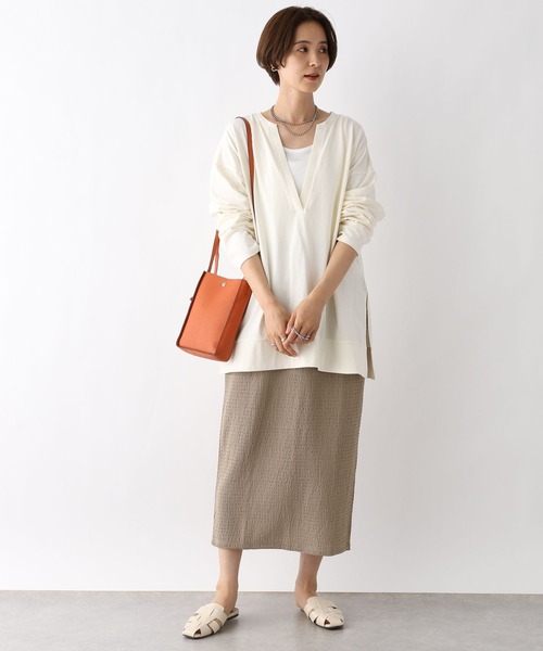 LEPSIM（レプシィム）の「シャーリングジャガードスカート　970459（スカート・レディース・ベージュ/ブラック/チャコールグレー・FREE/TALL）」の12枚目の写真