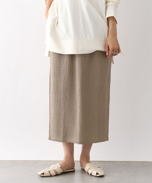 LEPSIM（レプシィム）の「シャーリングジャガードスカート　970459（スカート・レディース・ベージュ/ブラック/チャコールグレー・FREE/TALL）」の13枚目の写真