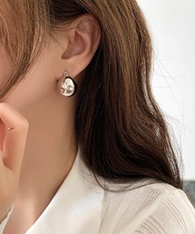 金属アレルギー対応立体球状ピアス(両耳用)