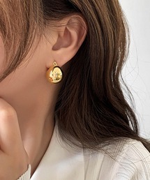 金属アレルギー対応立体球状ピアス(両耳用)